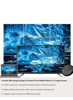 SYOSI Wireless HDMI Display Adapter, Miracast Dongle,with HDMI Cable, for Streaming YouTube, Wireless HDMI Screen Mirroring, Used for Android Casting/Mirroring to TV/Projector/Monitor  - Image 2