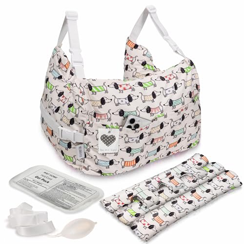 W&F HOME Mastectomy Pillow, Mastectomy Recovery Supplies, Post Mastectomy’s Must Haves, Breast Reduction Recovery Supplies, Open Heart Surgery Pillows, Breast Pillows for Sleeping - White Dog - Image 1