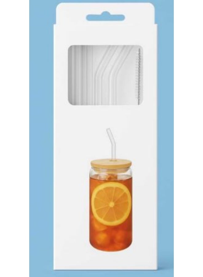 Reusable Glass Straw Set – with Cleaning Brush - Image 2