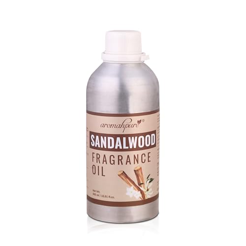 Aromahpure Sandalwood Aroma Oil | 500ml Undiluted & Natural | Long-Lasting Scent for Aromatherapy, Candle & Soap Making, Diffusers, Room Freshener, Humidifier, Bathroom Revitalizer & Home Essentials - Image 1