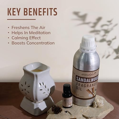 Aromahpure Sandalwood Aroma Oil | 500ml Undiluted & Natural | Long-Lasting Scent for Aromatherapy, Candle & Soap Making, Diffusers, Room Freshener, Humidifier, Bathroom Revitalizer & Home Essentials - Image 4