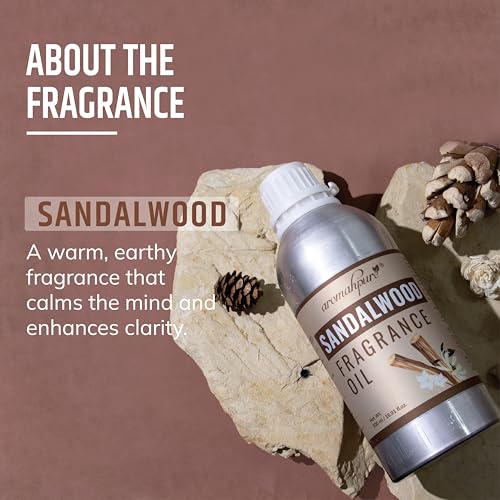 Aromahpure Sandalwood Aroma Oil | 500ml Undiluted & Natural | Long-Lasting Scent for Aromatherapy, Candle & Soap Making, Diffusers, Room Freshener, Humidifier, Bathroom Revitalizer & Home Essentials - Image 2