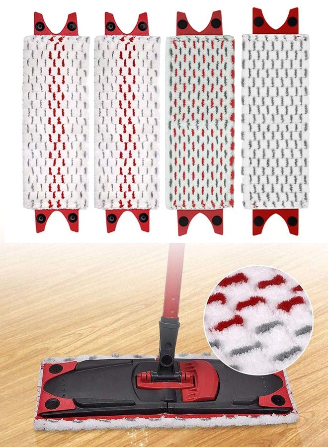 زفيف 4 حزمة microfibre swill pad متوافقة مع vileda ultramax mop microfiber. - Image 1