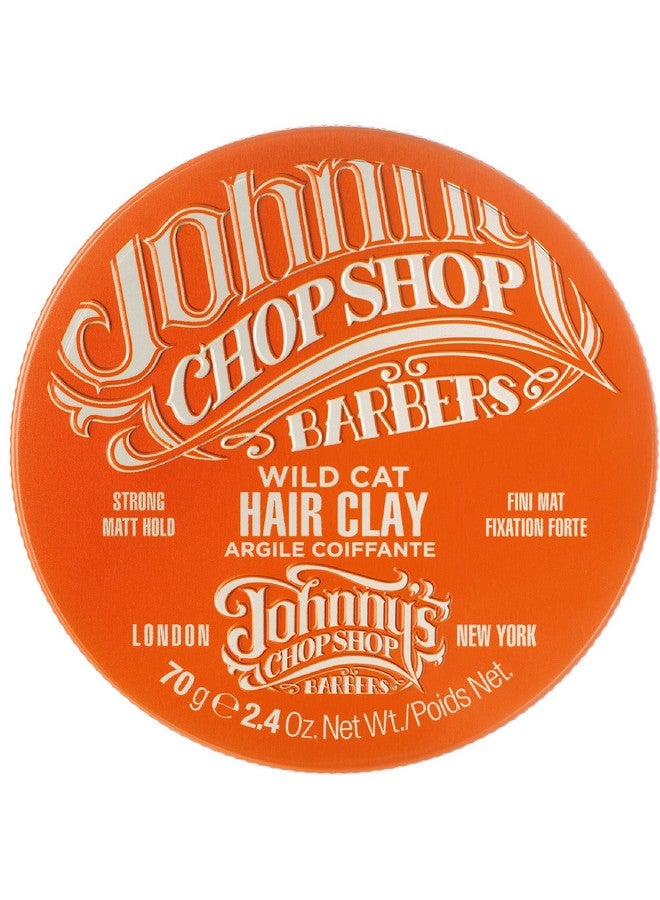 Johnny's Chop Shop Men's Ultimate Wild Cat Hair Clay-Styling Strong Hold, Molding, Matte Finish, Natural Look, Non Greasy, Reworkable 2.46 oz (Pack of 1) - Image 1