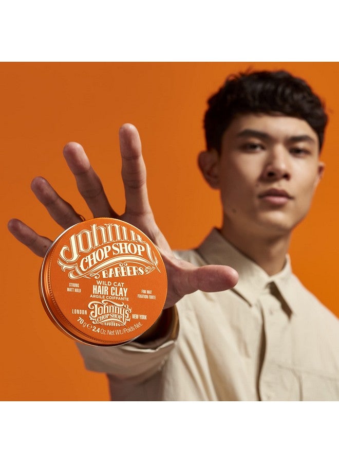 Johnny's Chop Shop Men's Ultimate Wild Cat Hair Clay-Styling Strong Hold, Molding, Matte Finish, Natural Look, Non Greasy, Reworkable 2.46 oz (Pack of 1) - Image 3