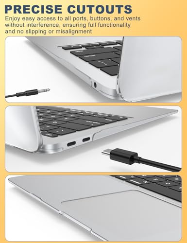 PHOCAR Crystal Clear MacBook Air 13 M1 Case Compatible with MacBook Air 13.3 Inch (A2337, A2179, A1932), Included with Kraft Paper MacBook Air 13 Sleeve, Accessory Pouch, Mouse Pad, Complete Set - Image 5