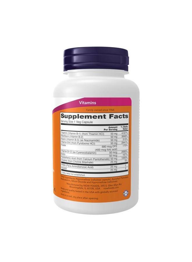 now Vitamin B-50mgVeg Capsules - 100 Capsule - Image 4