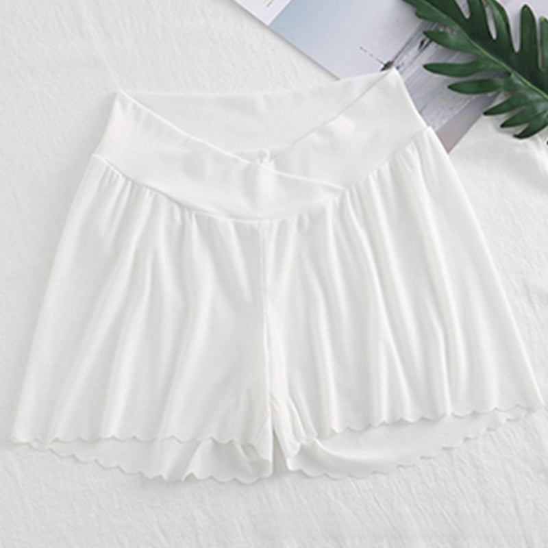 Summer Maternity Shorts Ice Silk Apricot  - Image 4