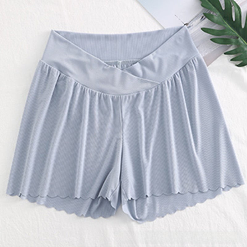 Summer Maternity Shorts Ice Silk Apricot  - Image 3