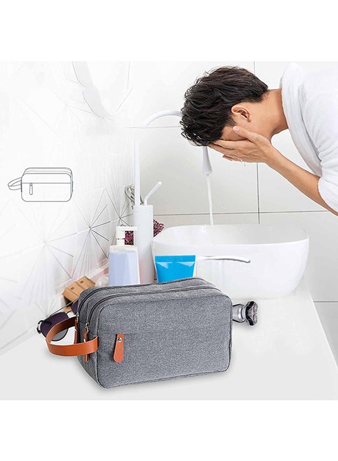 رولستيمي حقيبة منظم مستحضرات التجميل للرجال ، حقيبة غسيل للسفر لمستحضرات التجميل والضروريات ، رمادي - Image 1