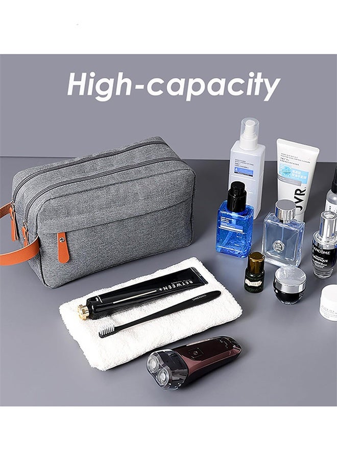 رولستيمي حقيبة منظم مستحضرات التجميل للرجال ، حقيبة غسيل للسفر لمستحضرات التجميل والضروريات ، رمادي - Image 5