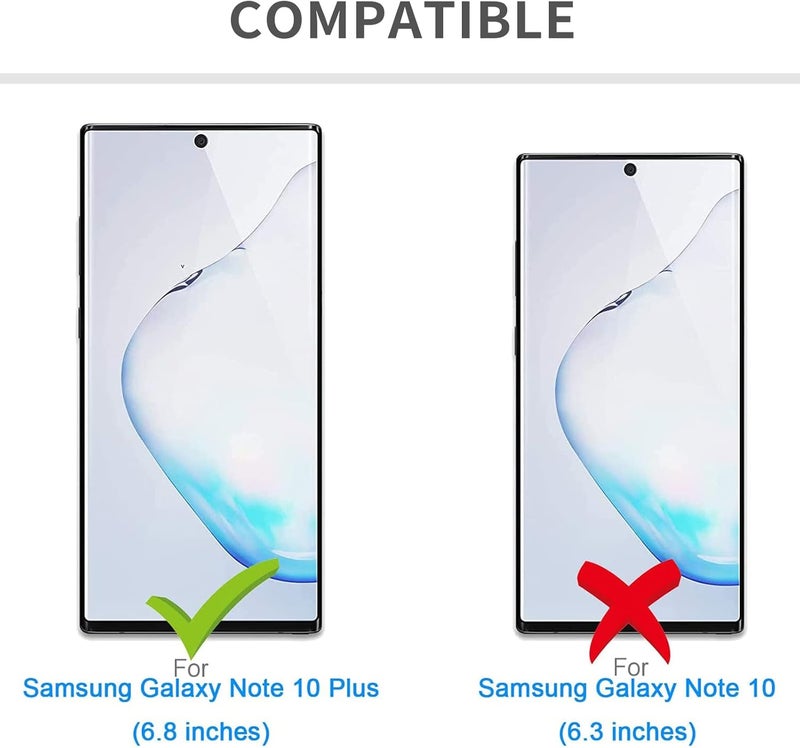 UltiUnison واقي شاشة الخصوصية لجهاز Samsung Galaxy Note 10 plus [ليس زجاجيًا]، فيلم مرن مضاد للتجسس شفاف واقٍ ناعم من TPU، فيلم مضاد للوهج ومقاوم للخدوش لجهاز Samsung Galaxy Note 10 plus - Image 2