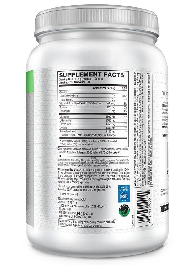 SCIVATION XTEND Original BCAA Powder Smash Apple | Sugar Free Post Workout Muscle Recovery Drink with Amino Acids | 7g BCAAs for Men & Women | 90 Servings  - Image 4