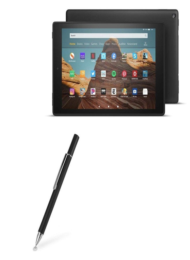 BoxWave قلم ستايلس من BoxWave متوافق مع أمازون فاير HD 10 (الجيل التاسع 2019) - قلم ستايلس سعوي دقيق، قلم ستايلس فائق الدقة - أسود داكن - Image 1