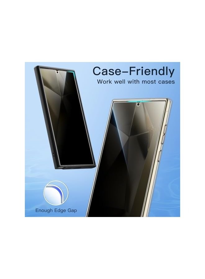 Jetech Privacy Screen Protector for Galaxy S24 Ultra 5G 6.8-Inch, Anti-Spy Flexible TPU Film, Fingerprint Unlock Compatible, 2-Pack - Image 5
