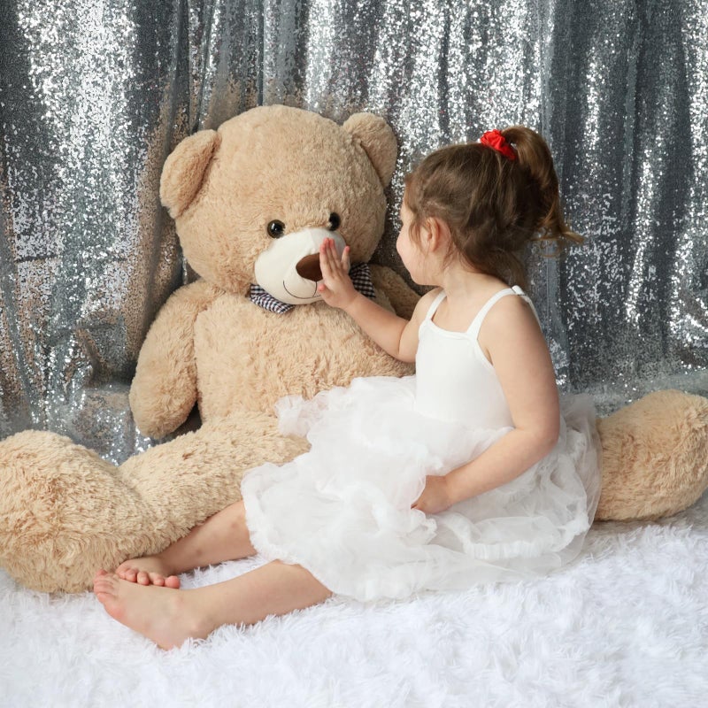 Toys Studio Giant Teddy Bear Plush Stuffed Animals for Girlfriend or Kids 47 Inch, (Light Brown) - Image 4