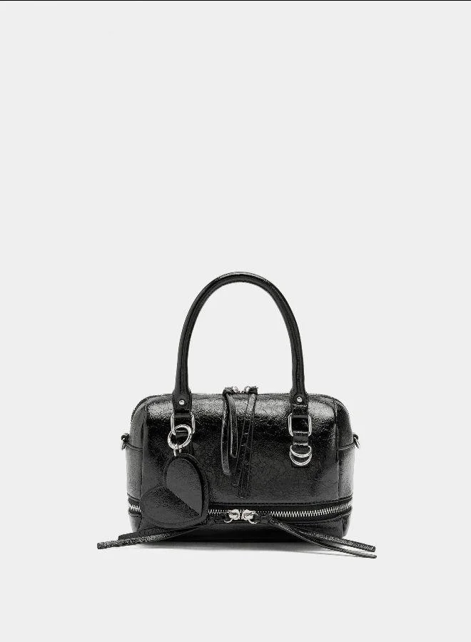 بارفوا حقيبة يد بتأثير متشقق وقلادة