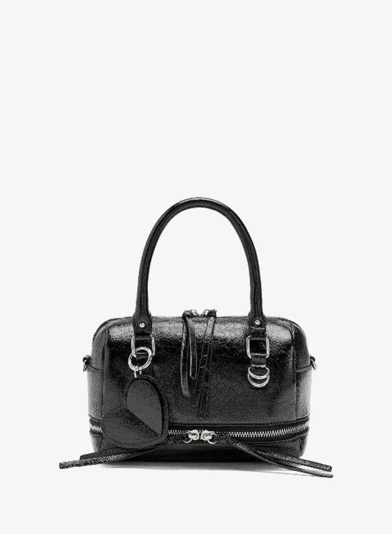 بارفوا حقيبة يد بتأثير متشقق وقلادة