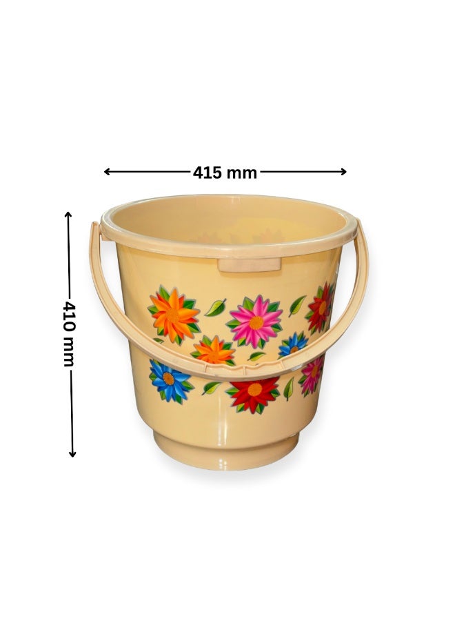 إس إن إتش طقم حمام | ٥ قطع إكسسوارات حمام بلاستيكية | دلو ماء، حوض استحمام، كوب استحمام، مقعد استحمام، حامل سلة تخزين | مجموعة أدوات تنظيم حمام منزلية متينة - Image 3