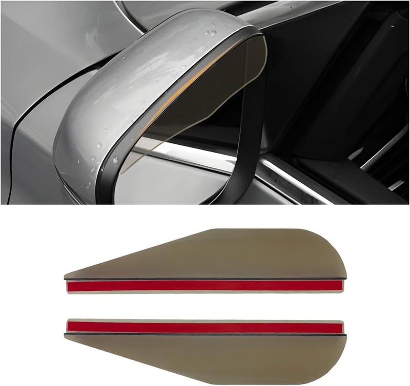 LHDOS Car Rear View Mirror Rain Visor Guard, Waterproof Side Mirror Rain Cover, PVC Auto Mirror Rain Eyebrow Guard, Universal Car Exterior Accessories for Cars Truck and SUV (Translucent) Repeated use resistant selected material - Image 1