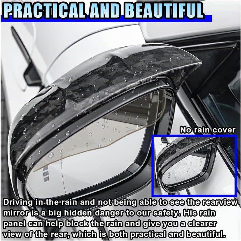 LHDOS Car Rear View Mirror Rain Visor Guard, Waterproof Side Mirror Rain Cover, PVC Auto Mirror Rain Eyebrow Guard, Universal Car Exterior Accessories for Cars Truck and SUV (Translucent) Repeated use resistant selected material - Image 3