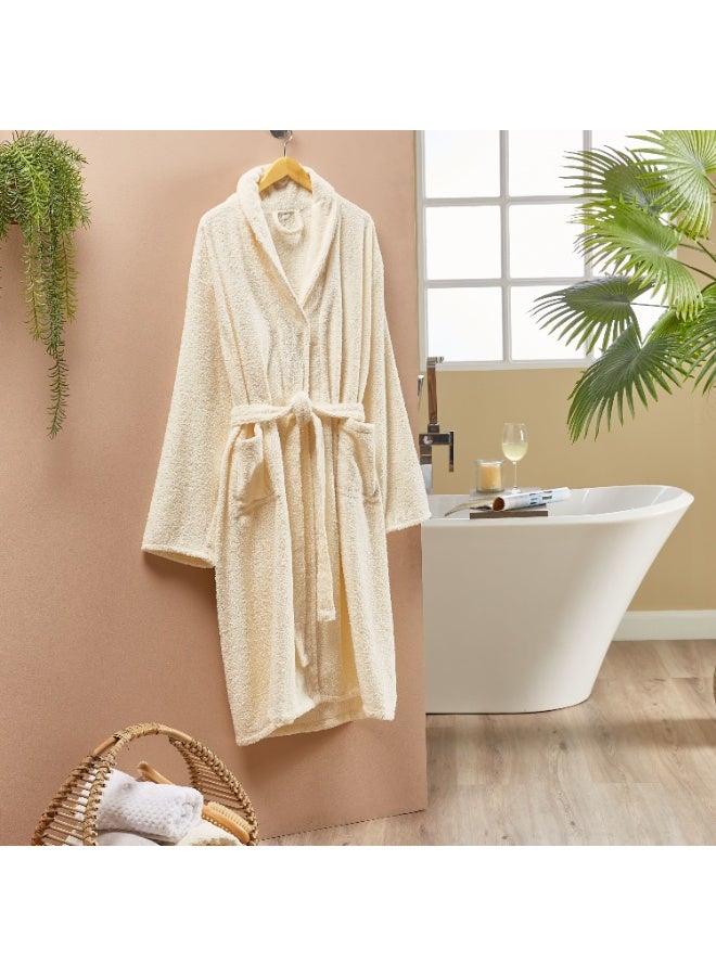 تى ام هوم عرض محدود من TM HOME – اشتري روب فندقي فاخر من القطن الطبيعي 100% بلون أوف وايت أنيق واحصل على فوطة مجانية مقاس 50×100 – فخامة ناعمة وجودة فندقية أصلية تدوم طويلاً - Image 2