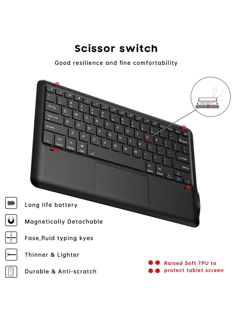 Galaxy Tab S7 FE/S7 Plus/S8 Plus Case with Keyboard 12.4 inch - Smart Detachable Wireless Touchpad Keyboard Cases with S Pen Holder for Samsung Galaxy Tab S8+ 2022/S7 FE 2021/S7+  - Image 4