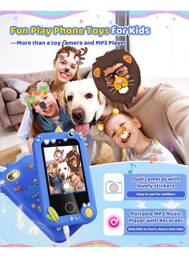 Kikapabi Kids Toy Smartphone, Gifts And Toys For Girls Boys Ages 3-8 Years Old, Fake Play Dinosaur Toy Phone Music Dual Camera Games, Birthday - Image 3
