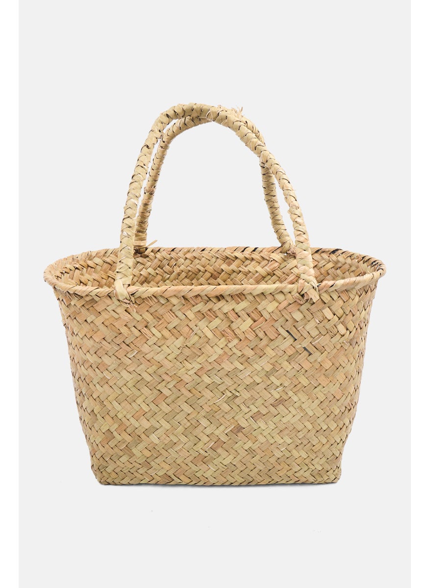 Muy Mucho - Seagrass Storage Bag 26 x 13 x 17 cm, Beige - Image 1