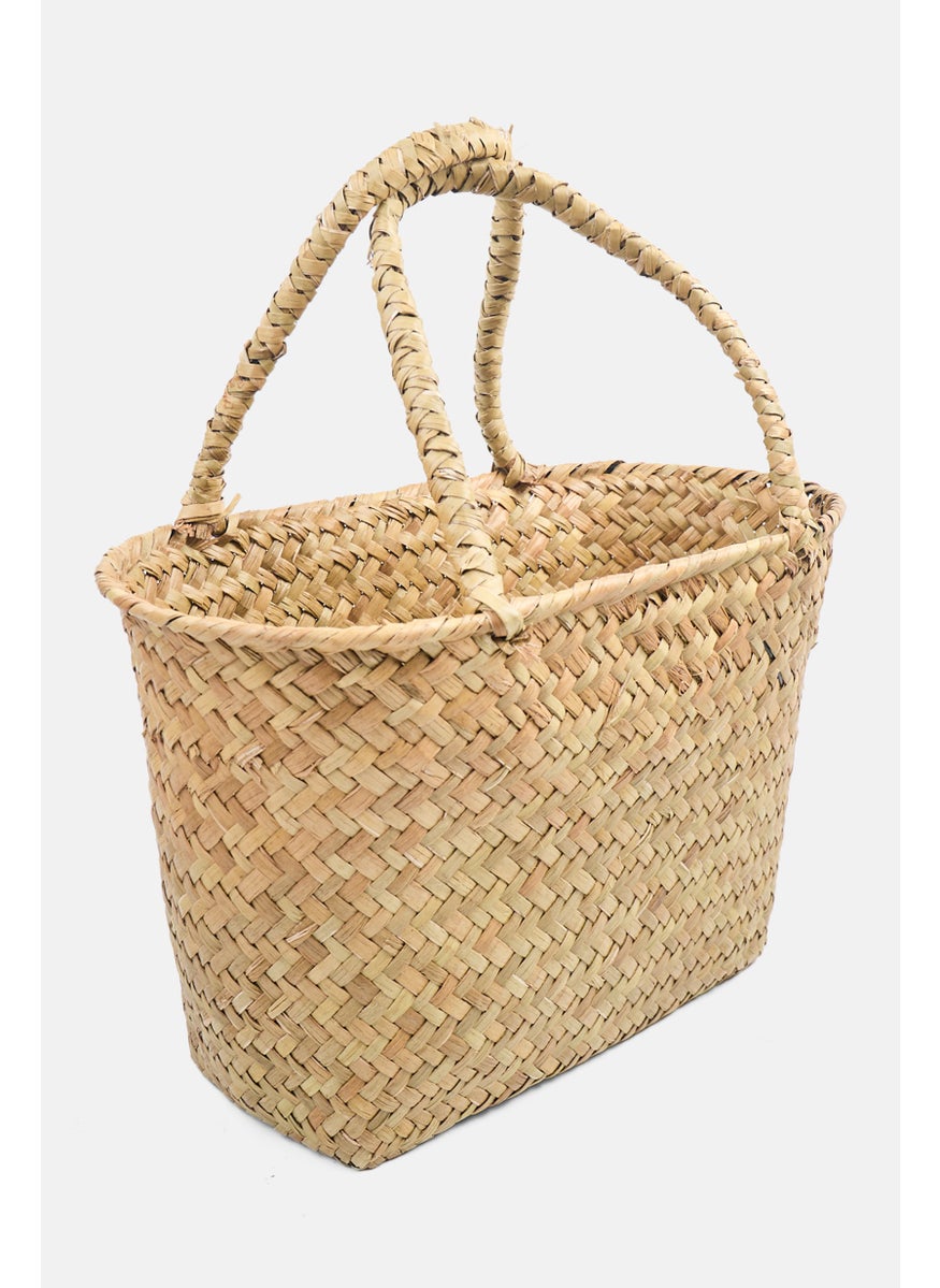 Muy Mucho - Seagrass Storage Bag 26 x 13 x 17 cm, Beige - Image 1