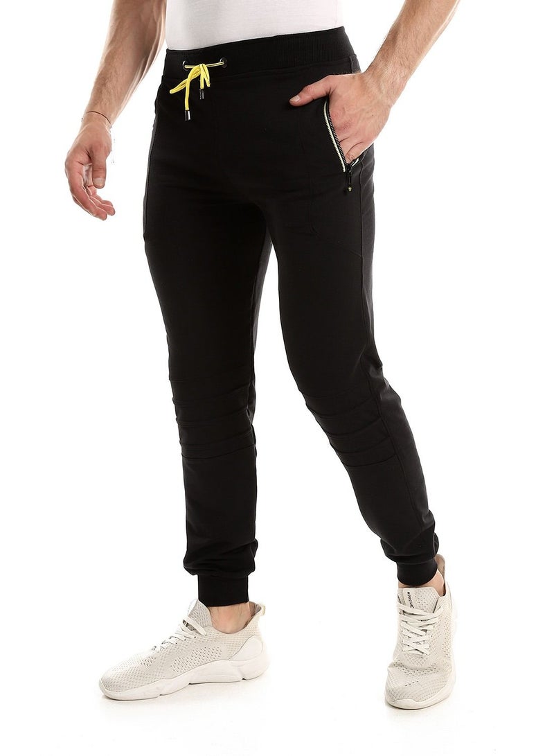 Caesar Caesar men Detailed MensCasual SweatPant,black,M - Image 2
