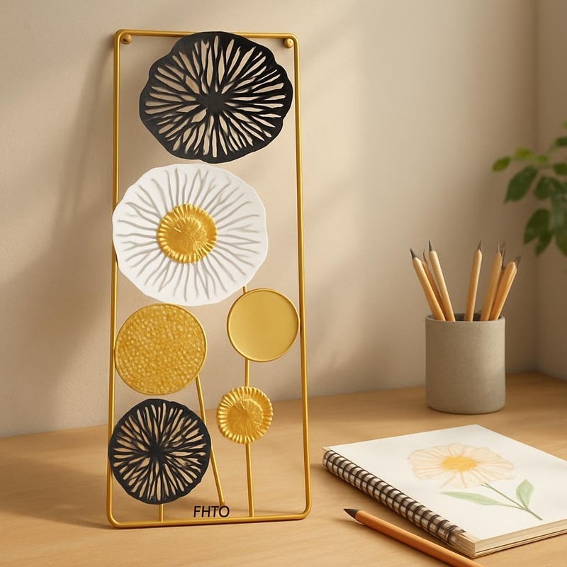 Fitto Striking Metal Wall Art Panel 60x22cm - Contemporary Decorative Accent - Image 2