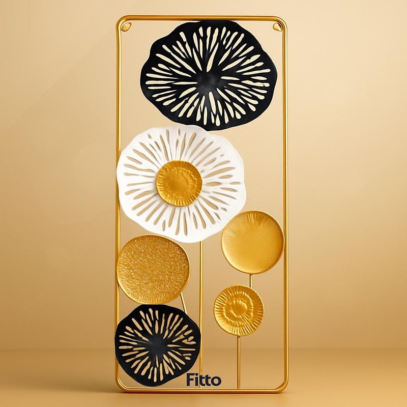 Fitto Striking Metal Wall Art Panel 60x22cm - Contemporary Decorative Accent - Image 3