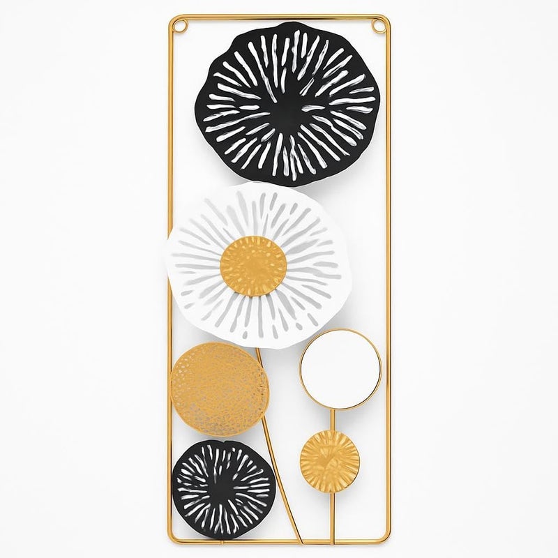 Fitto Striking Metal Wall Art Panel 60x22cm - Contemporary Decorative Accent - Image 1