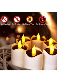 KASTWAVE Solar LED Tealight Candle, 6 PCS Flameless Tea Lights Candles with Soft Flickering, Waterproof Rechargeable Lamp, for Outdoor Wedding Party Birthday Home Decor, Warm White Light  - Image 3