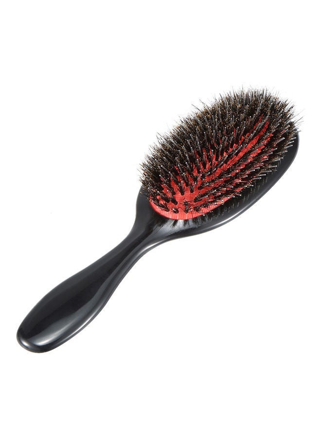 NIBEMINENT Boar Bristle Oval Brush Red/Black - Image 1