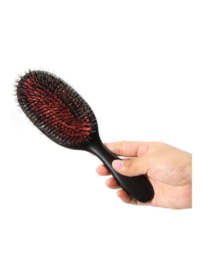 NIBEMINENT Boar Bristle Oval Brush Red/Black - Image 5