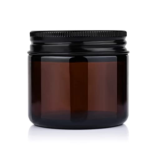 JARBAZAAR PACK OF 4 PCS 100 GM AMBER GLASS JAR for cosmetics and candle making