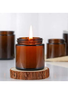 JARBAZAAR JARBAZAAR PACK OF 4 PCS 100 GM AMBER GLASS JAR for cosmetics and candle making  - Image 3