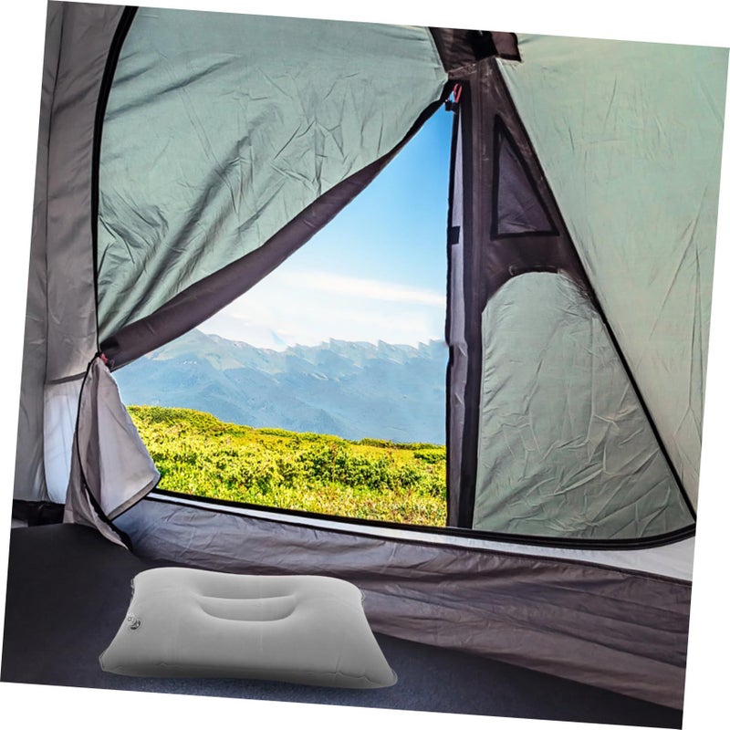 Inflatable Travel Pillow 2 Pack Memory Foam for Airplane Camping and Outdoor Back Support - Image 5