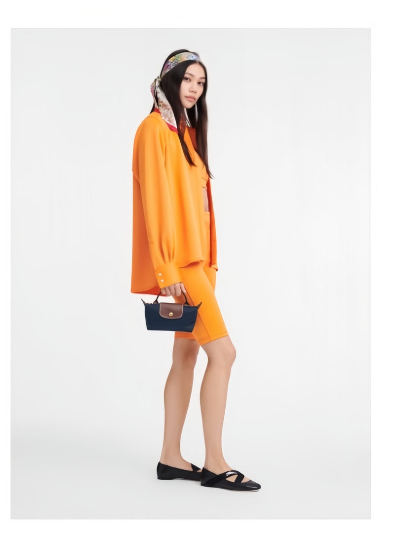 لونج شامب حقيبة يد نسائية صغيرة Longchamp ، حقائب كروس بودي ، حقيبة كتف حزام كتف مع مشبك ، كحلي كلاسيكي - Image 2