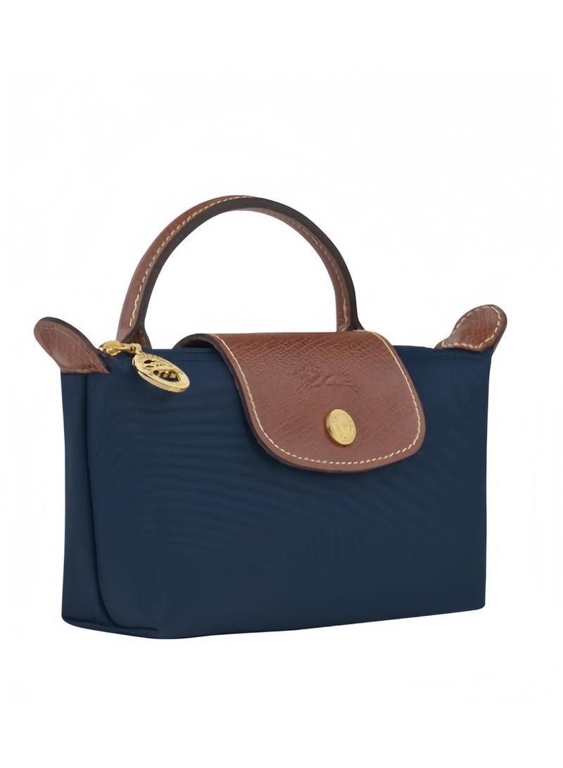 لونج شامب حقيبة يد نسائية صغيرة Longchamp ، حقائب كروس بودي ، حقيبة كتف حزام كتف مع مشبك ، كحلي كلاسيكي - Image 5