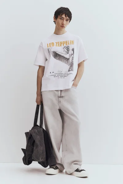 H&M Loose Fit Printed T-shirt