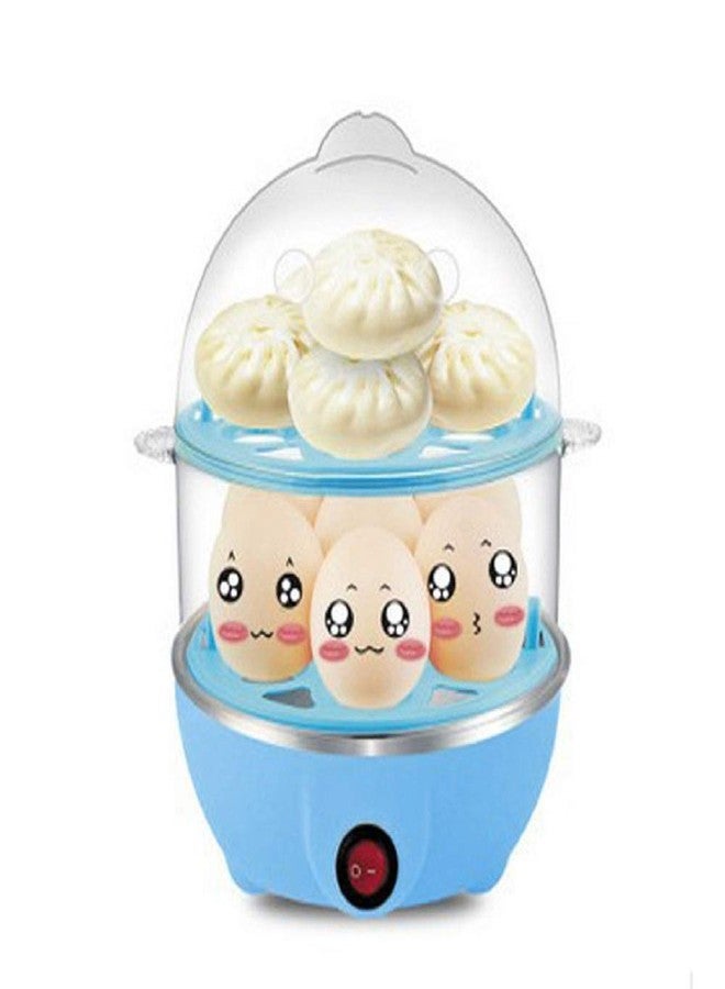 Mobhada Double Layer Egg Boiler Off 14 Egg Poacher for Steaming, Cooking, Boiling and Frying, Multicolour - Image 1
