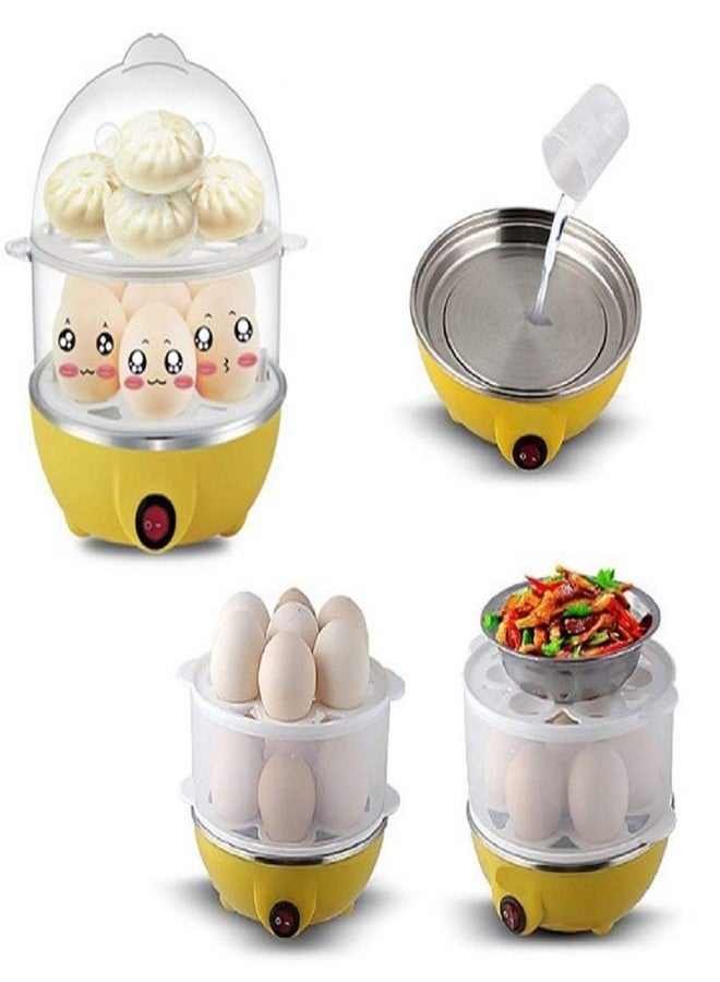 Mobhada Double Layer Egg Boiler Off 14 Egg Poacher for Steaming, Cooking, Boiling and Frying, Multicolour - Image 2
