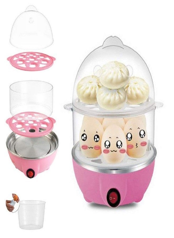Mobhada Double Layer Egg Boiler Off 14 Egg Poacher for Steaming, Cooking, Boiling and Frying, Multicolour - Image 3