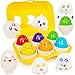 FQKIOMY Egg Toddler ToysMontessori Geometric Egg Shape Sorter Toys Preschool Learning Educational Color Sorting Eggs Puzzles Matching Games Fine Motor Toy for Boys Girls Ages 13 - Image 2