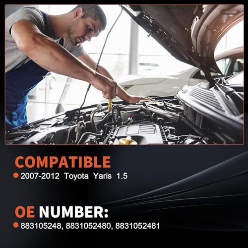 COOLIGO Air Conditioner AC Compressor with A/C Clutch,Fits for Toyota Yaris 1.5L 2007 2008 2009 2010 2011 2012, AC Compressor, Replaces 883105248, 8831052480, 8831052481 - Image 2