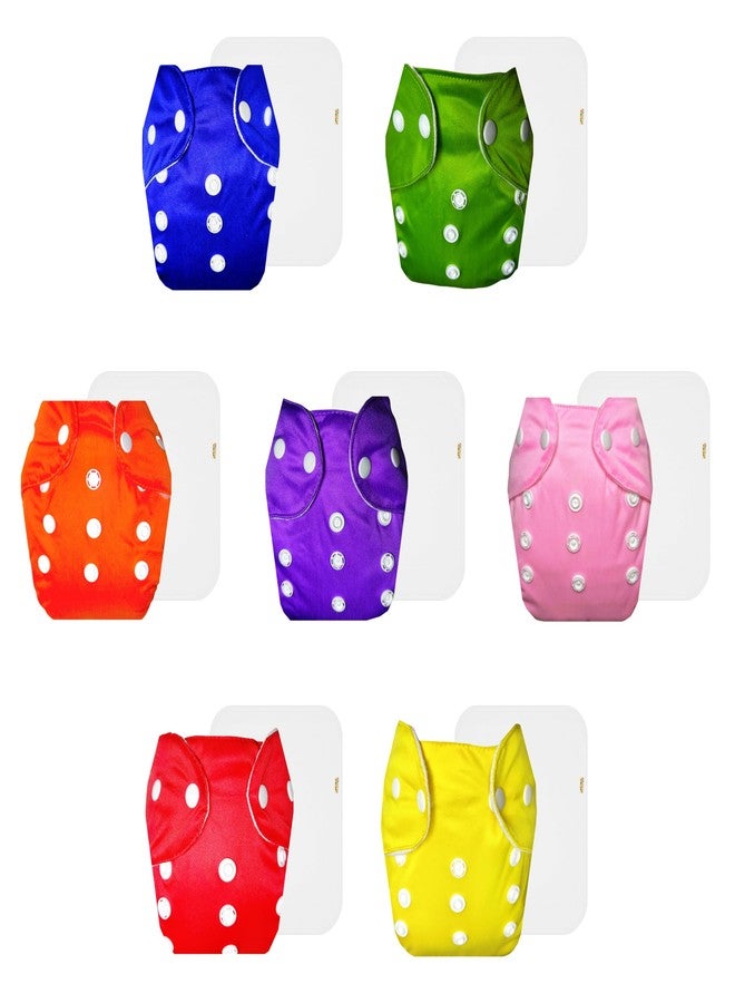 Dumbledo Lite Cloth Diaper with Cotton Insert (Pack of 7) | Soft & Gentle | Breathable | Easy to Clean | Ideal for Toddlers | 3 Months - 2 Years | Unisex Baby - Image 1