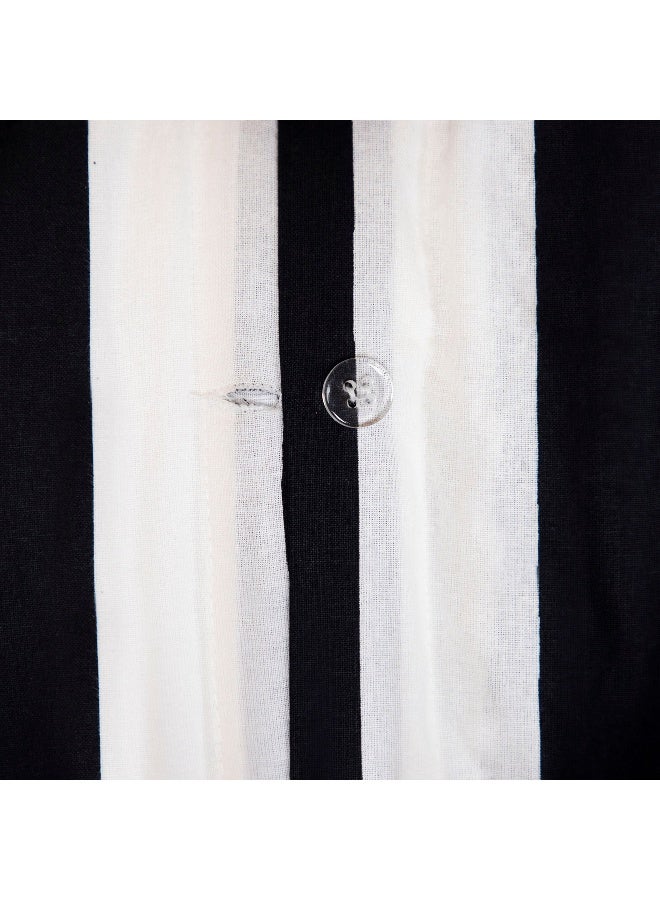 Home Box Malta 3-Pieces Stripe Printed Cotton Queen King Duvet Cover Set 220 x 220 cm - Image 4